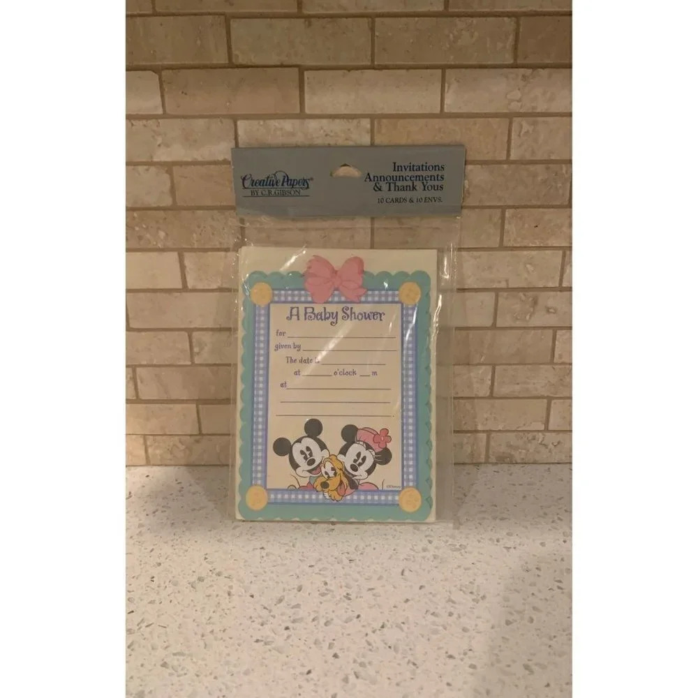 mickey baby shower inviations BC